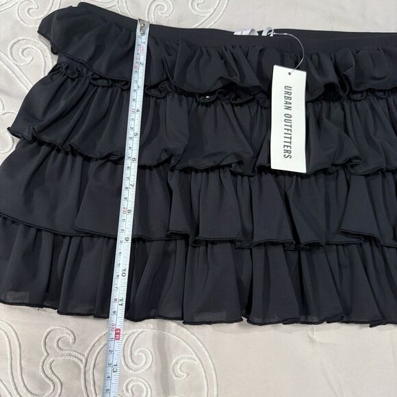 Urban Outfitters Out From Under Cammy Ruffle Black Micro Skort Large Flirty - Picture 7 of 7